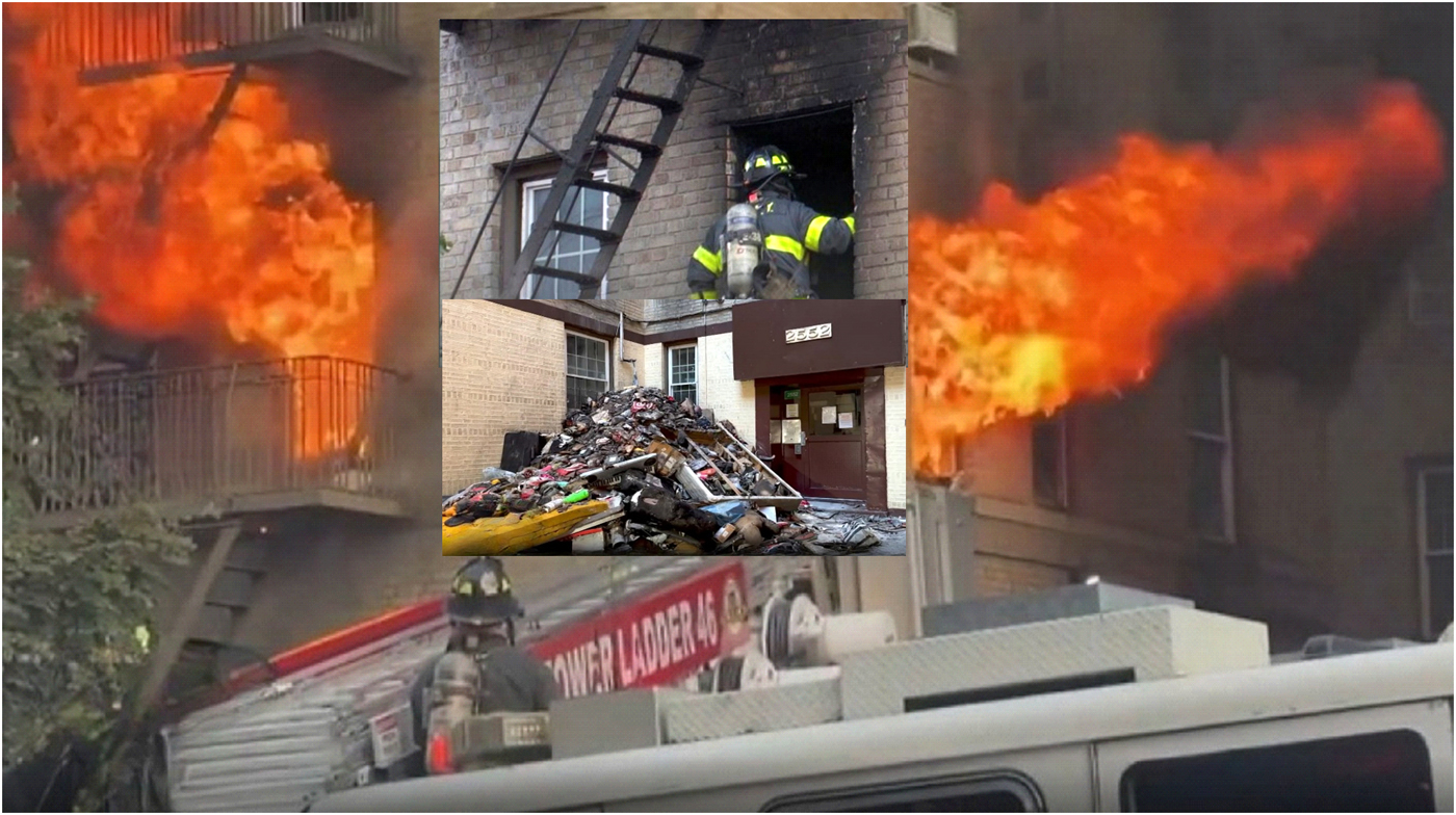 Arrasador fuego deja nueve heridos