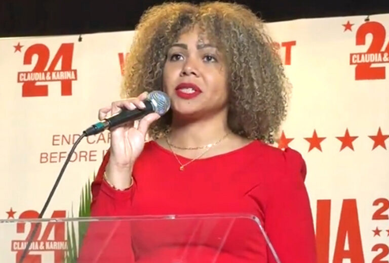 Candidata socialista de origen dominicano a la Casa Blanca
